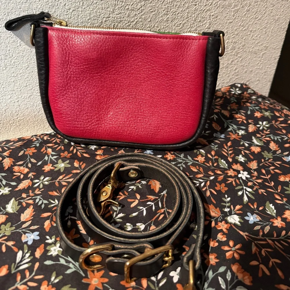 KMM Mini Leather Crossbody Pouch W/Strap OOAK - Picture 1 of 8